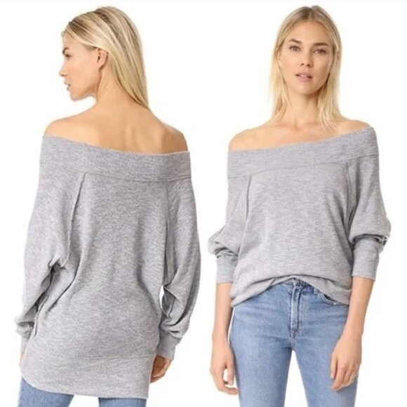 Free People | Palisades Thermal Off The Shoulder Pullover Tunic Top Size XS - Picture 2 of 11